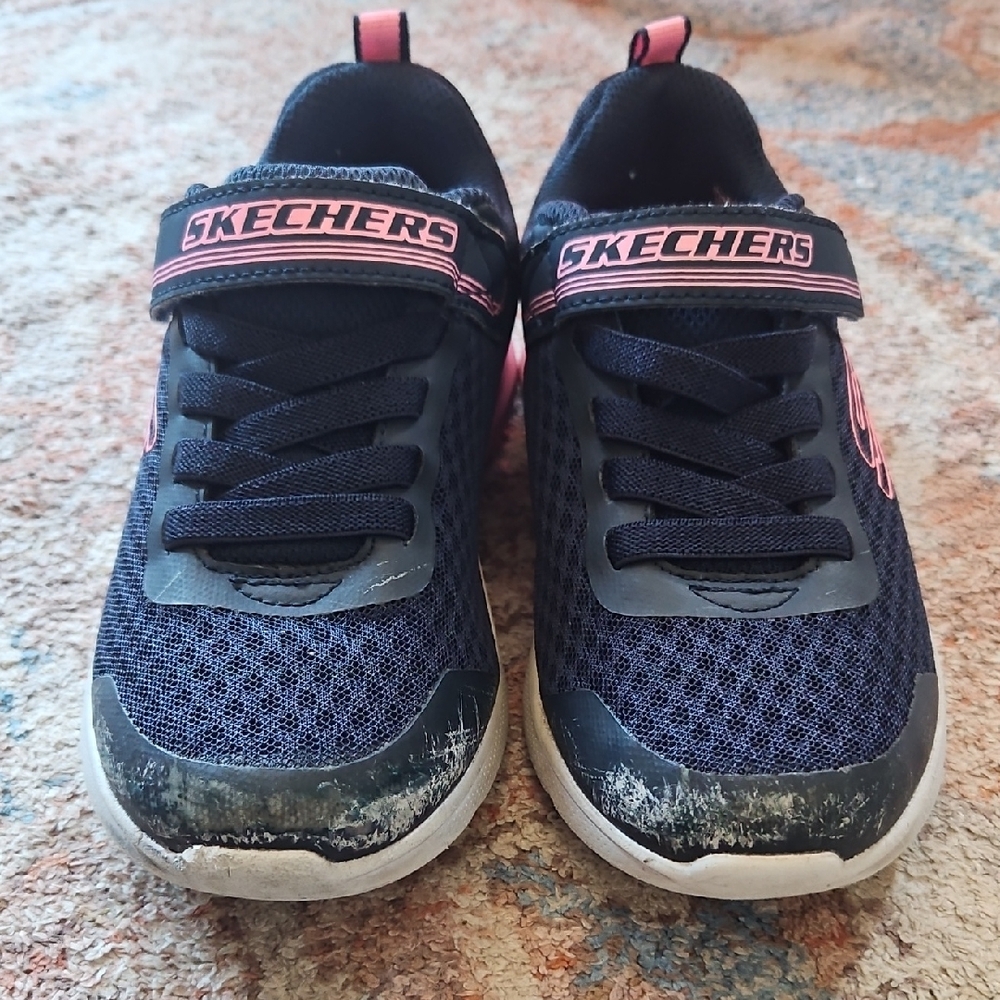 Skechers Microspec Max Epic Brights Athletic Sneaker Navy and Pink Size 12.5 - Picture 3 of 7